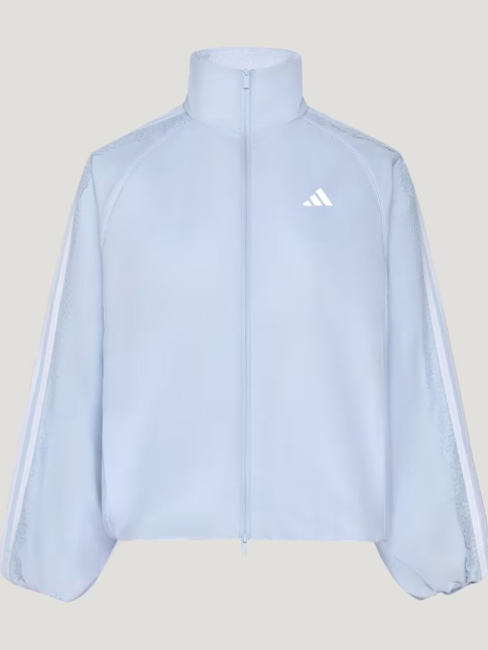 adidas women's light blue/white dance lace mixed woven jacket - BNWT size M, L